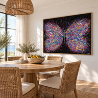 Wings Of Freedom canvas wall art, coastal dining room mockup