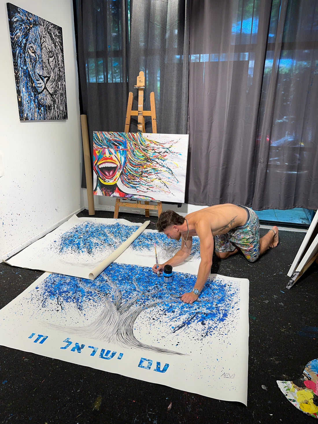 “Am Yisrael Chai” in Art – More Than Words. A Declaration on Canvas - Albert Levi Art