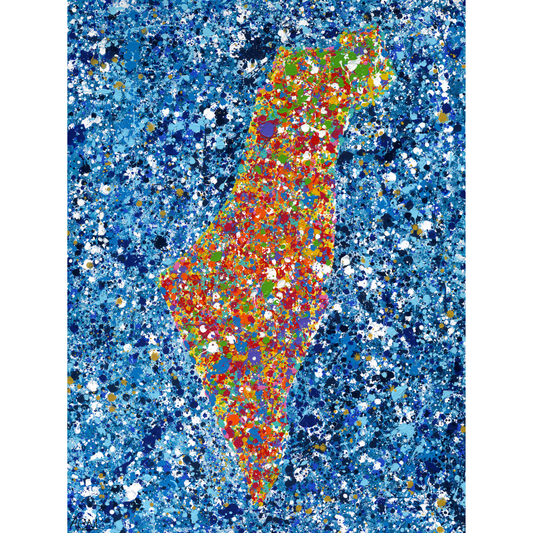 ORIGINAL ARTWORK - Map Of Israel