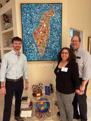 Embellished Edition Print - Map Of Israel - Never Again