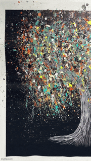 Embellished Edition Print - Tree Of Happiness- Earthy Elegance