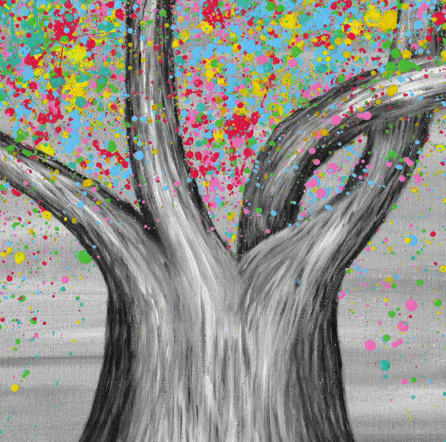 ORIGINAL ARTWORK - Tree Of Happiness - Colorful Fruits