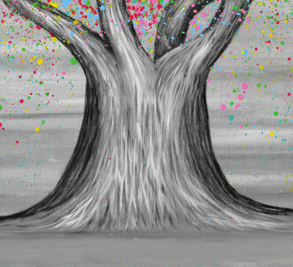 ORIGINAL ARTWORK - Tree Of Happiness - Colorful Fruits