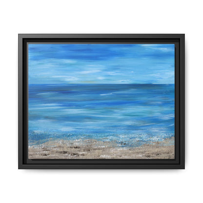 A moment of silence framed canvas print, black frame