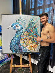 A noble peacock - Canvas BY Albert Levi Art