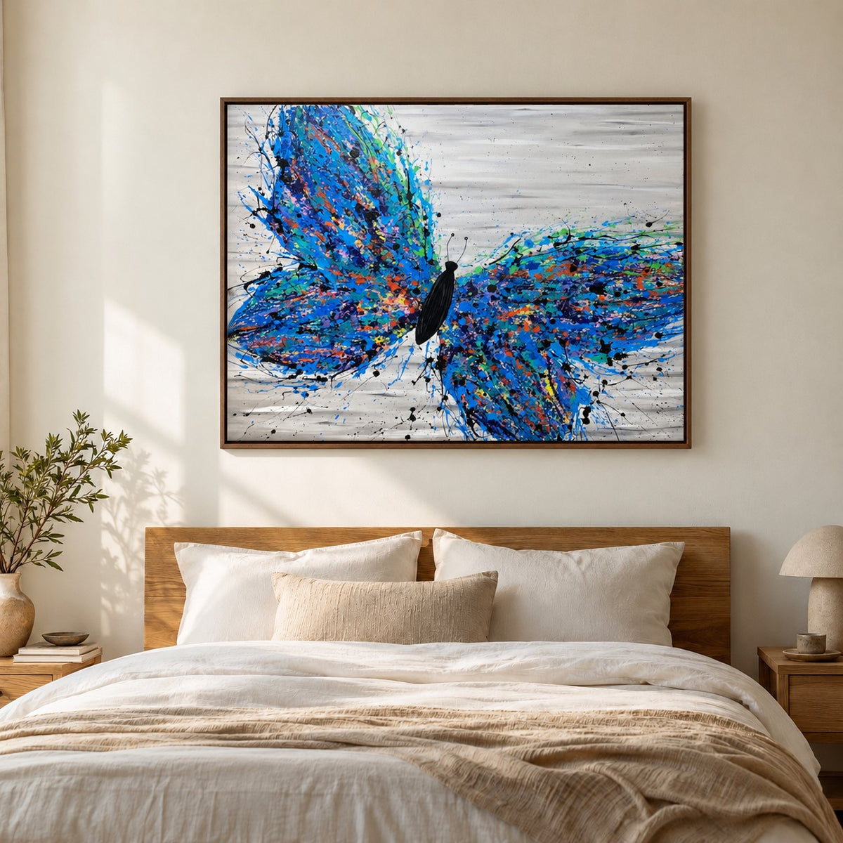 Wild Butterfly canvas wall art room mockup