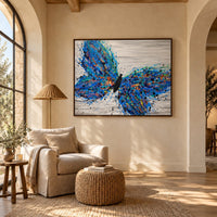 Wild Butterfly canvas wall art room mockup