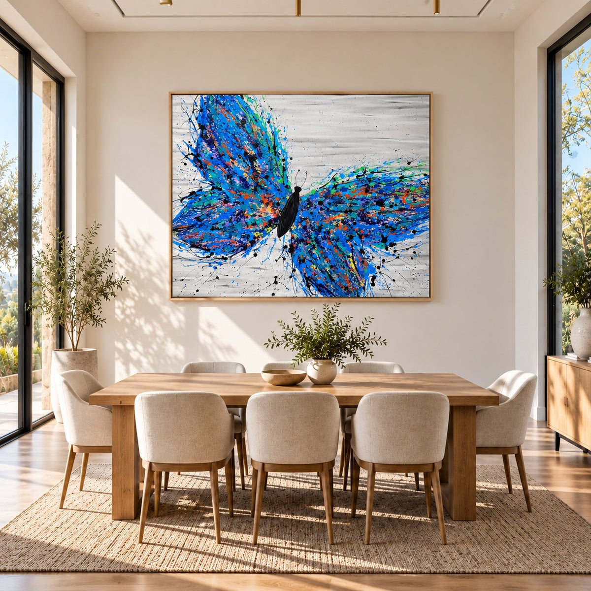 Wild Butterfly canvas wall art room mockup