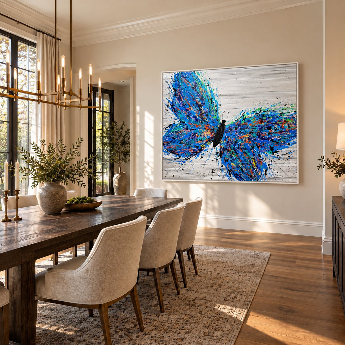 Wild Butterfly canvas wall art room mockup