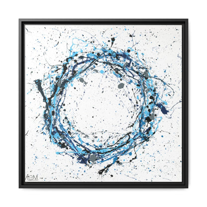 Circle Of Life Hurricane framed canvas print, black frame