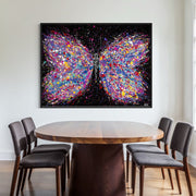 Colorful Canvas: "Colorful Butterfly Canvas Art “ 12" x 16" Stretched Matte Print for Home Decor" by Albert Levi Art