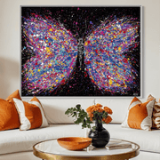 Colorful Canvas: "Colorful Butterfly Canvas Art “ 12" x 16" Stretched Matte Print for Home Decor" by Albert Levi Art