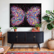 Colorful Canvas: "Colorful Butterfly Canvas Art “ 12" x 16" Stretched Matte Print for Home Decor" by Albert Levi Art