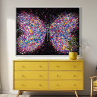 Colorful Canvas: "Colorful Butterfly Canvas Art “ 12" x 16" Stretched Matte Print for Home Decor" by Albert Levi Art