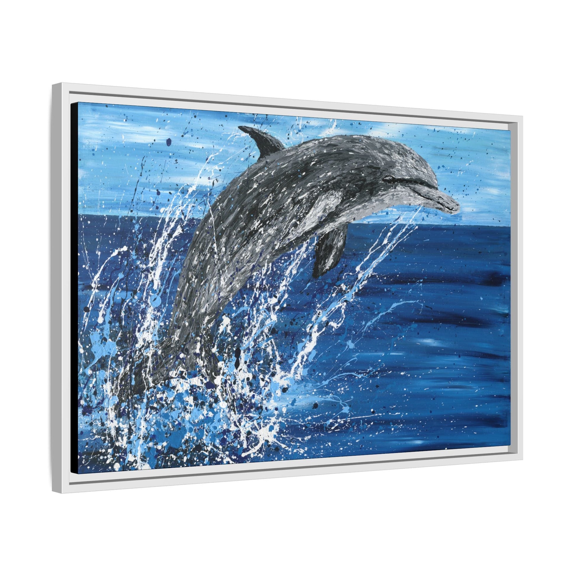 Colorful Canvas: "Copy of Vibrant Blue Tree Canvas Art, Framed Wall Decor for Home, Nature - Inspired Gift, Modern Art, Living Room Artwork, Unique Housewarming" by Albert Levi Art