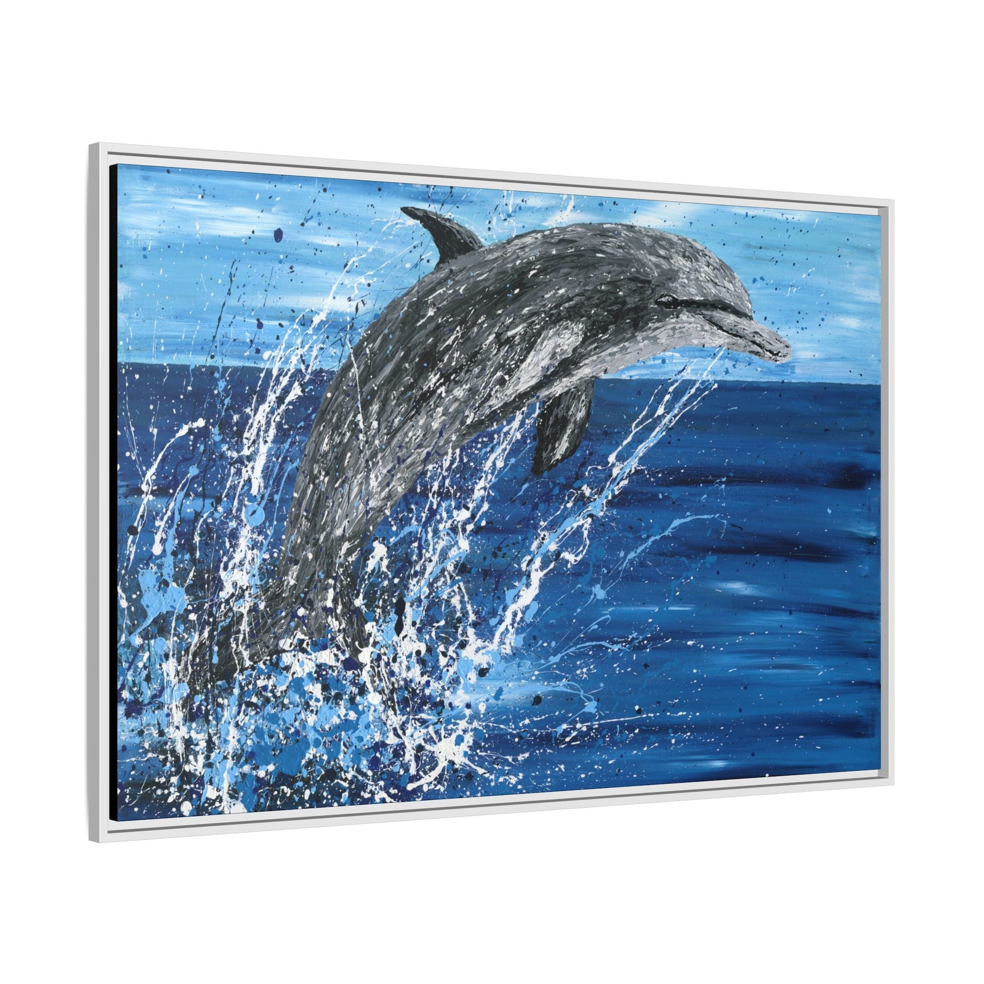 Colorful Canvas: "Copy of Vibrant Blue Tree Canvas Art, Framed Wall Decor for Home, Nature - Inspired Gift, Modern Art, Living Room Artwork, Unique Housewarming" by Albert Levi Art