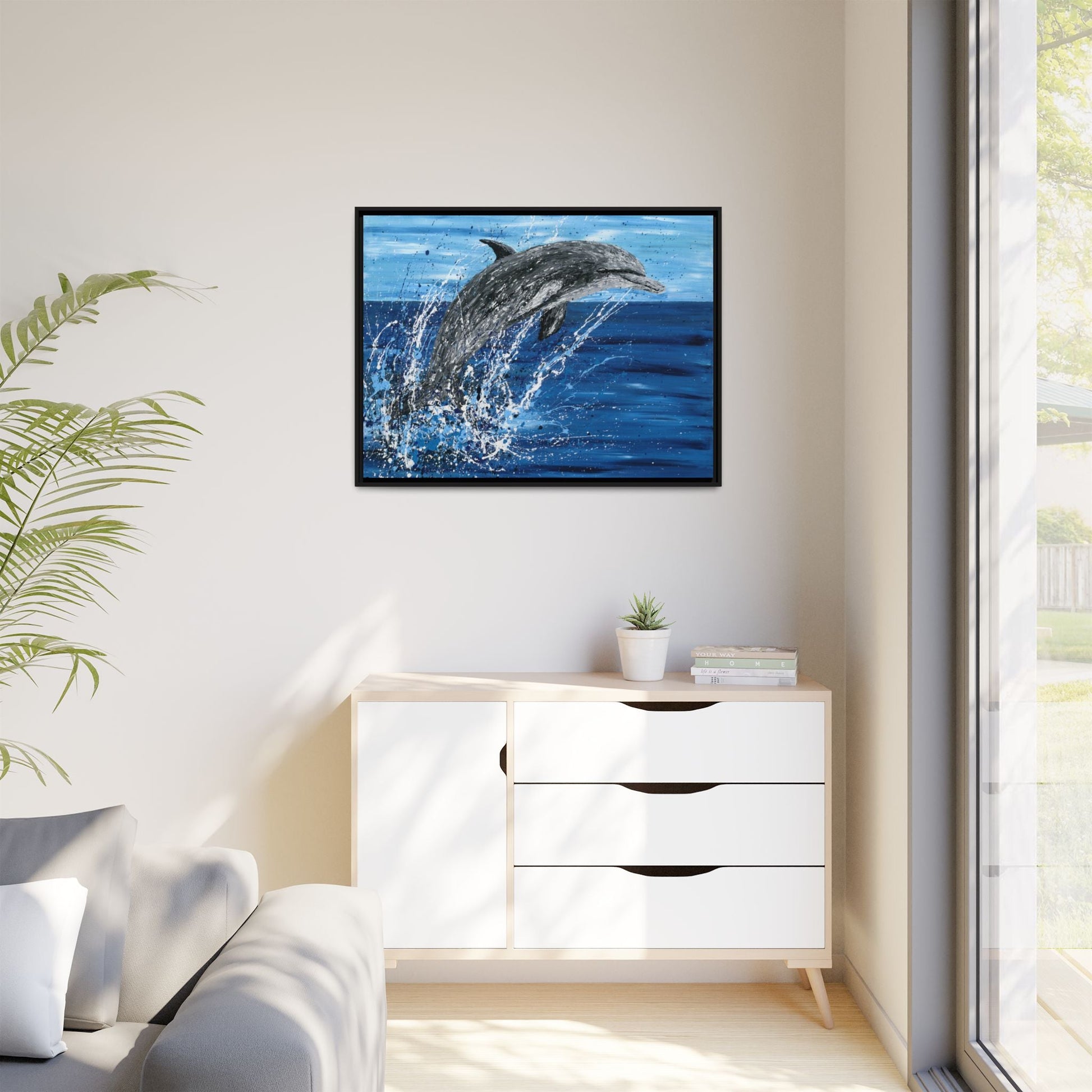 Colorful Canvas: "Copy of Vibrant Blue Tree Canvas Art, Framed Wall Decor for Home, Nature - Inspired Gift, Modern Art, Living Room Artwork, Unique Housewarming" by Albert Levi Art