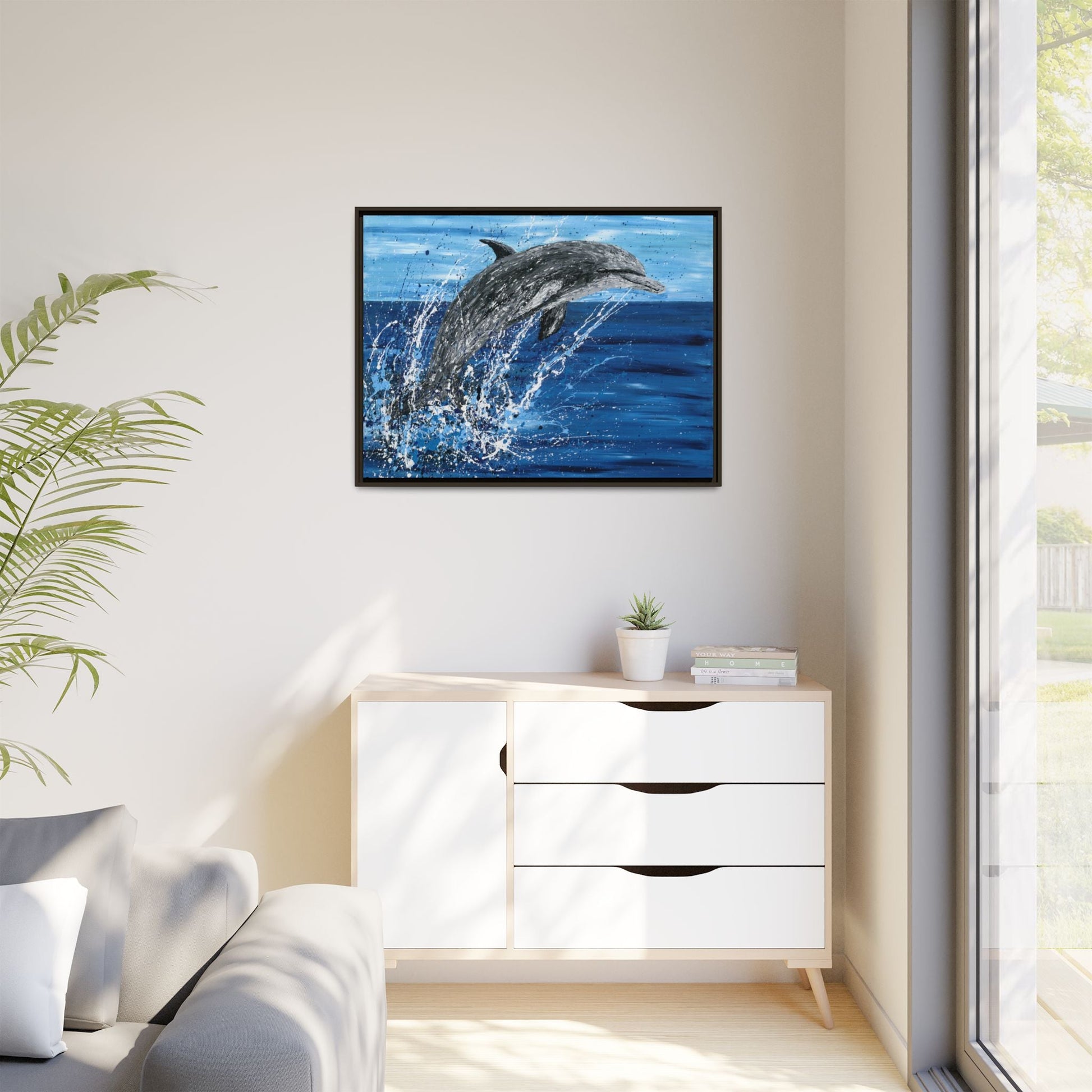 Colorful Canvas: "Copy of Vibrant Blue Tree Canvas Art, Framed Wall Decor for Home, Nature - Inspired Gift, Modern Art, Living Room Artwork, Unique Housewarming" by Albert Levi Art