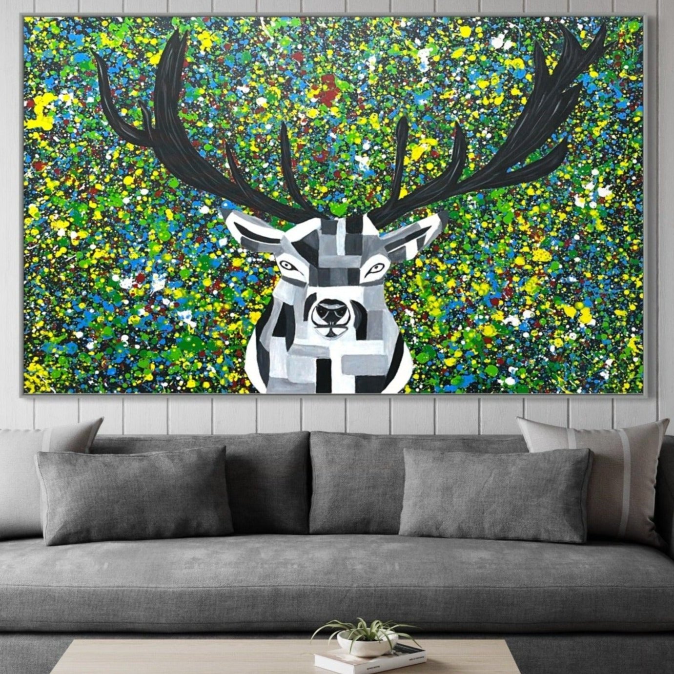 Deer In The Forest - Canvas BY Albert Levi Art