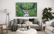 Deer In The Forest - Canvas BY Albert Levi Art