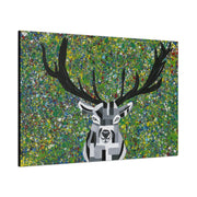 Deer In The Forest - Canvas BY Albert Levi Art