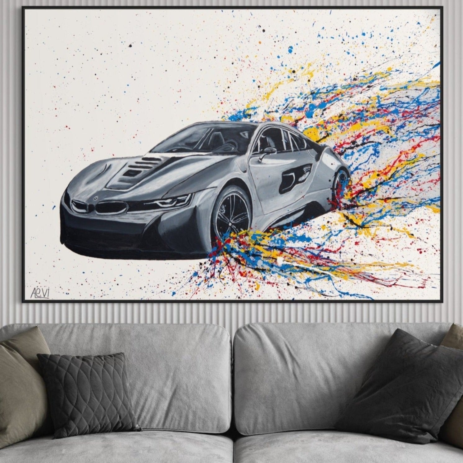 Dynamic Monochrome Ride - Canvas BY Albert Levi Art