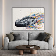 Dynamic Monochrome Ride - Canvas BY Albert Levi Art
