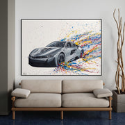 Dynamic Monochrome Ride - Canvas BY Albert Levi Art
