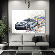 Dynamic Monochrome Ride - Canvas BY Albert Levi Art