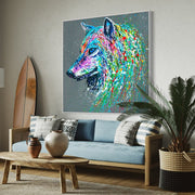 Energy Wolf - Canvas BY Albert Levi Art