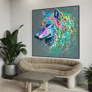 Energy Wolf - Canvas BY Albert Levi Art
