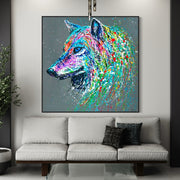Energy Wolf - Canvas BY Albert Levi Art