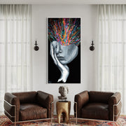 Exploded head - Canvas BY Albert Levi Art