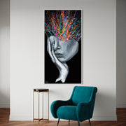 Exploded head - Canvas BY Albert Levi Art
