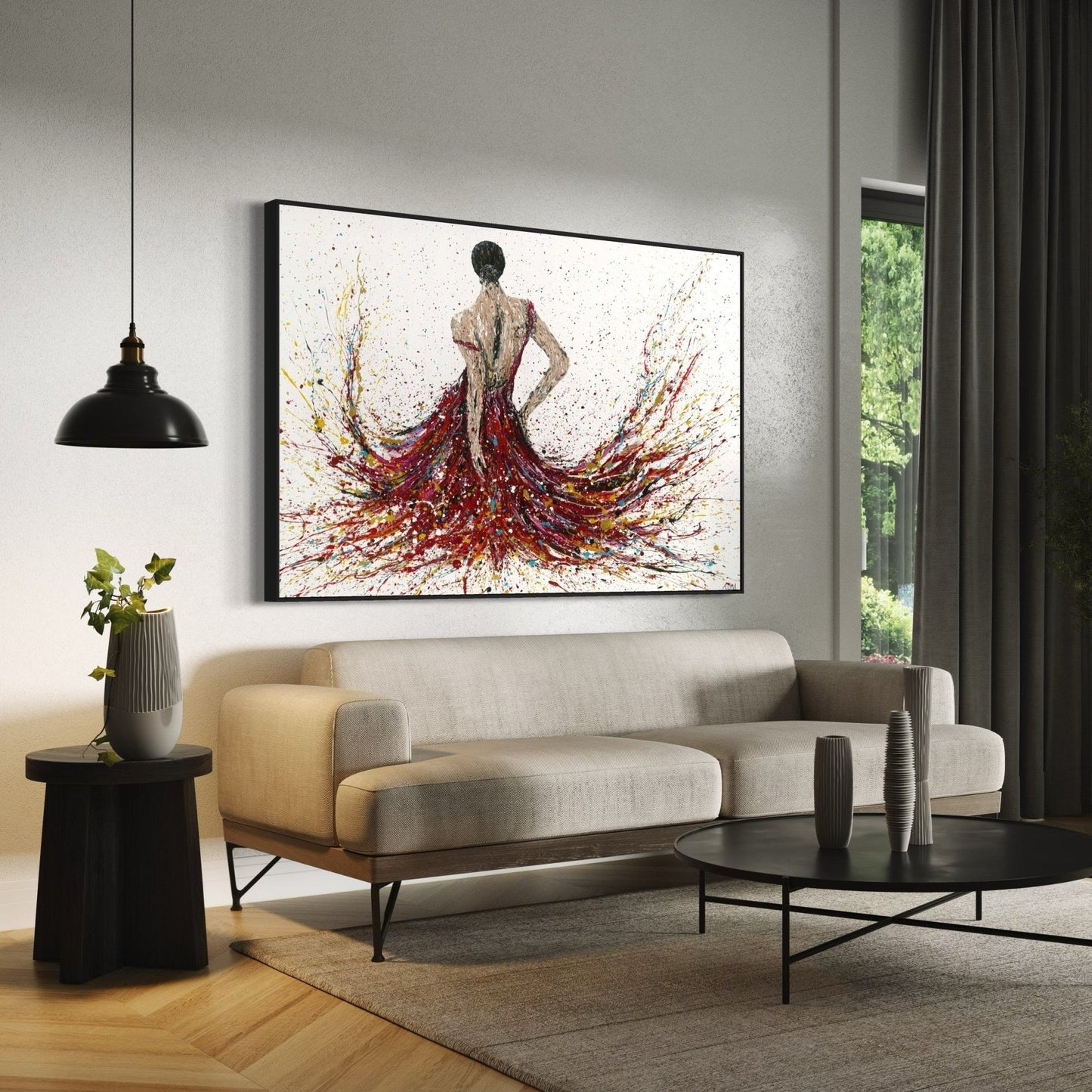 Limited Edition Print - Fiery Elegance - Canvas BY Albert Levi Art