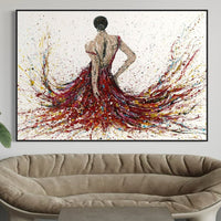Limited Edition Print - Fiery Elegance - Canvas BY Albert Levi Art