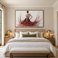 Fiery Elegance canvas wall art in a stylish room