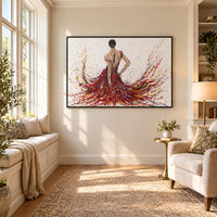 Fiery Elegance canvas wall art in a stylish room