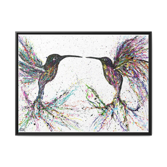 Freedom framed canvas print, black frame