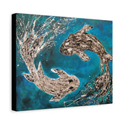 Harmony of Koi - Canvas BY Albert Levi Art