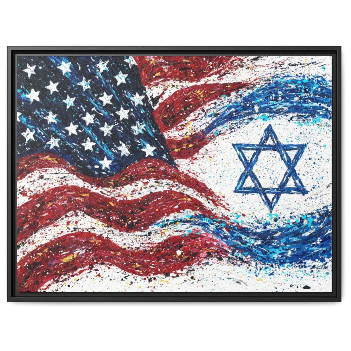 United in Strength framed canvas print by Albert Levi, black frame
