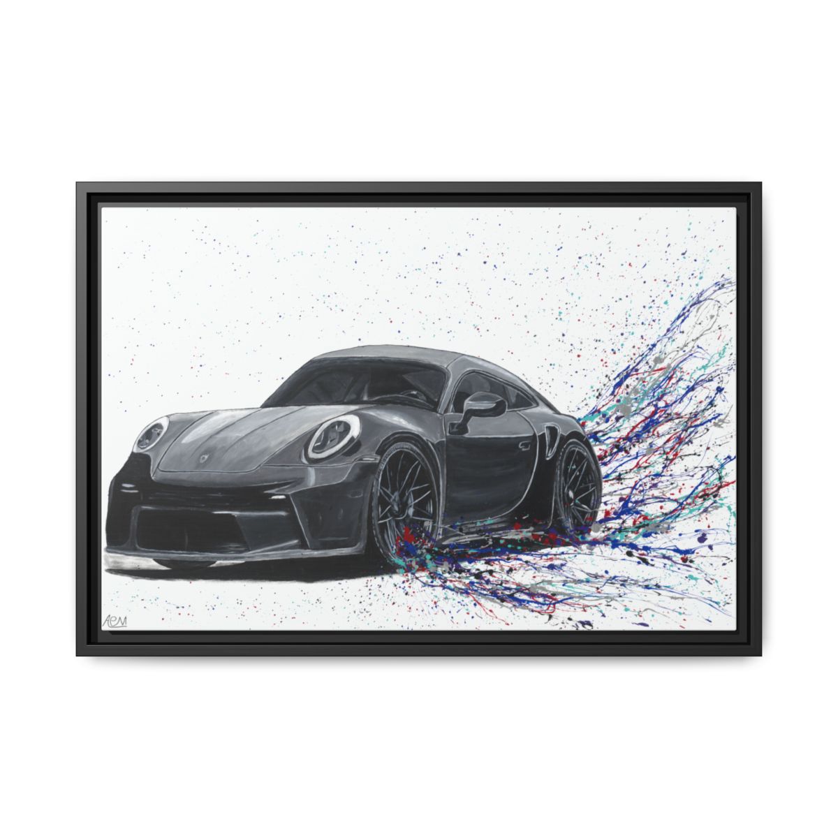 Infinite power framed canvas print, black frame