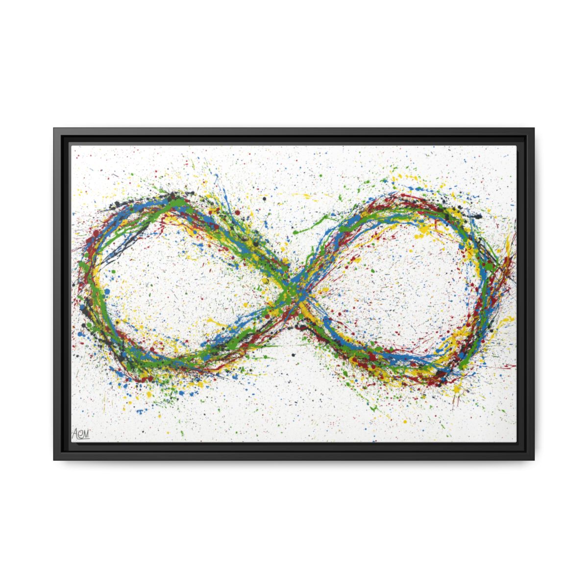 Infinity framed canvas print, black frame