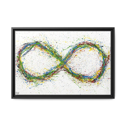 Infinity framed canvas print, black frame