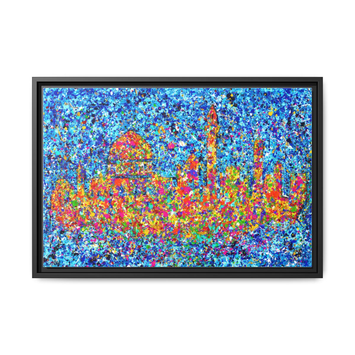 Jerusalem Home of My Heart framed canvas print, black frame
