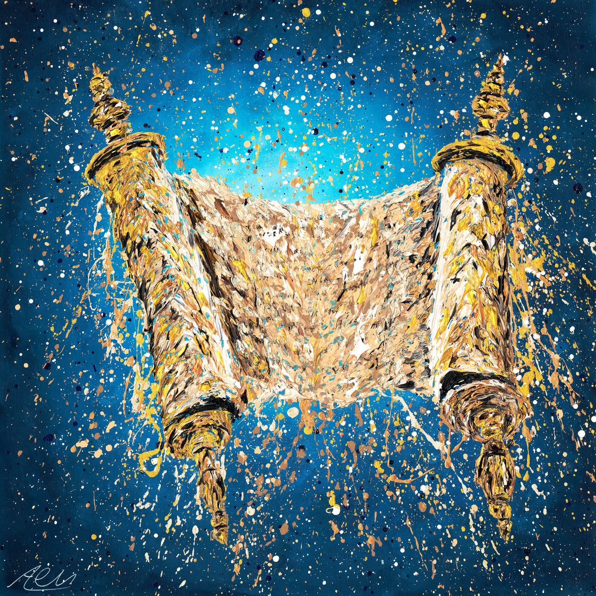 Light of Torah original painting by Albert Levi