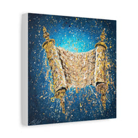 Light of Torah canvas print side view, gallery wrapped edge