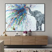 Limited Edition Print - An Elephant Blows - Canvas BY Albert Levi Art