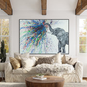 Limited Edition Print - An Elephant Blows - Canvas BY Albert Levi Art