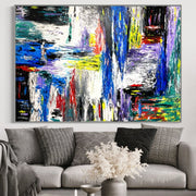 LIMITED EDITION PRINT - BLUE WATERFALL - Canvas BY Albert Levi Art